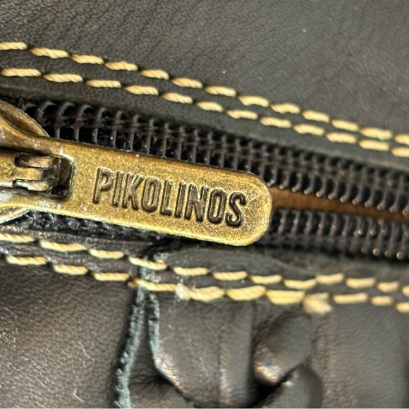 PIKOLINOS Sz 39 Leather Ankle Boots With Decorative Straps Stacked Heels Zipper - Picture 15 of 15